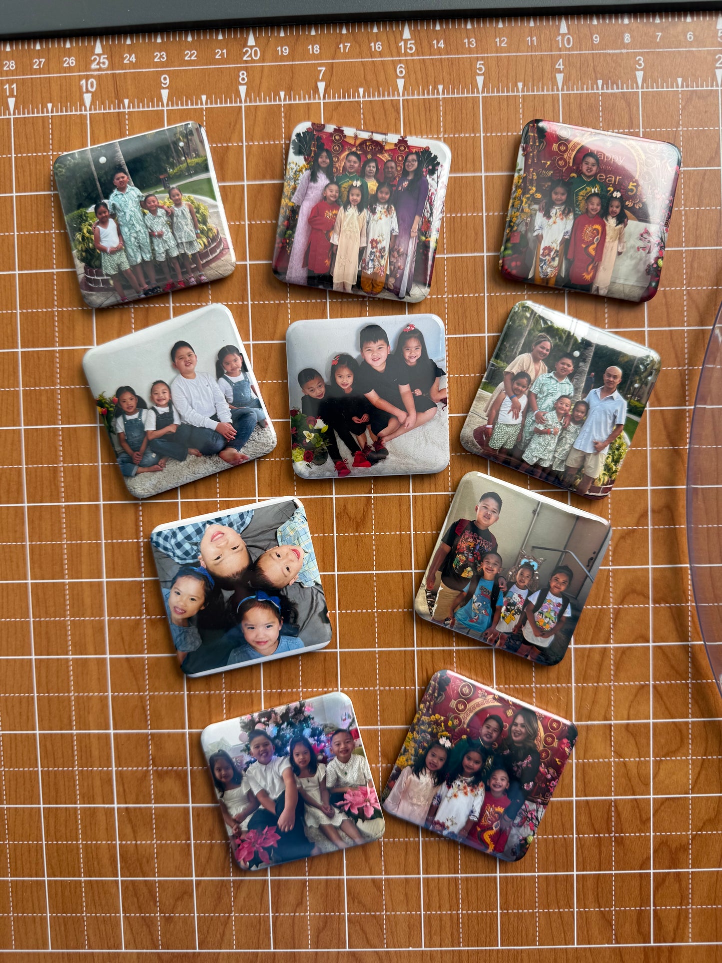 Fridge Photo Magnets 2x2 set of 3