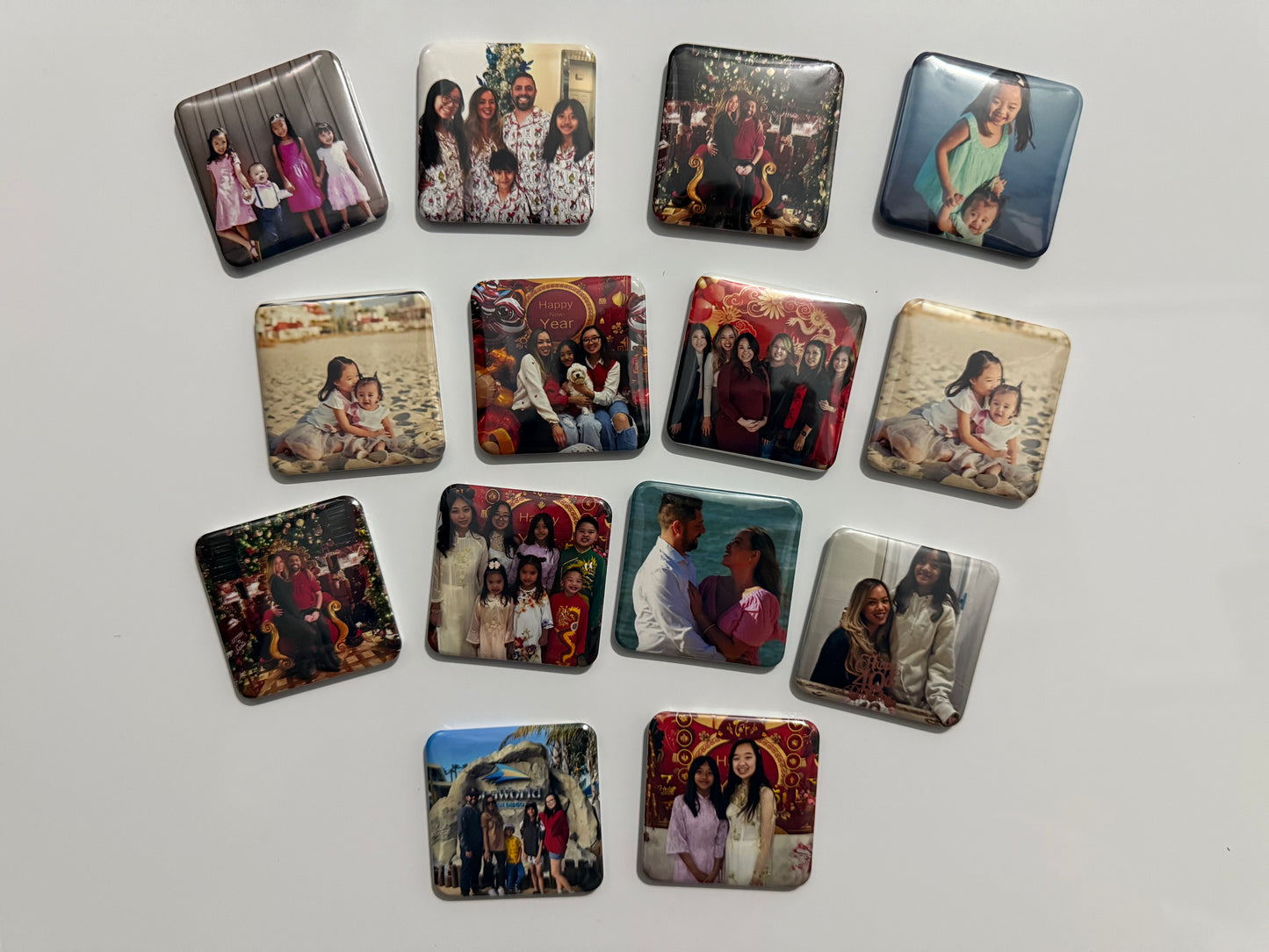 Fridge Photo Magnets 2x2 set of 3